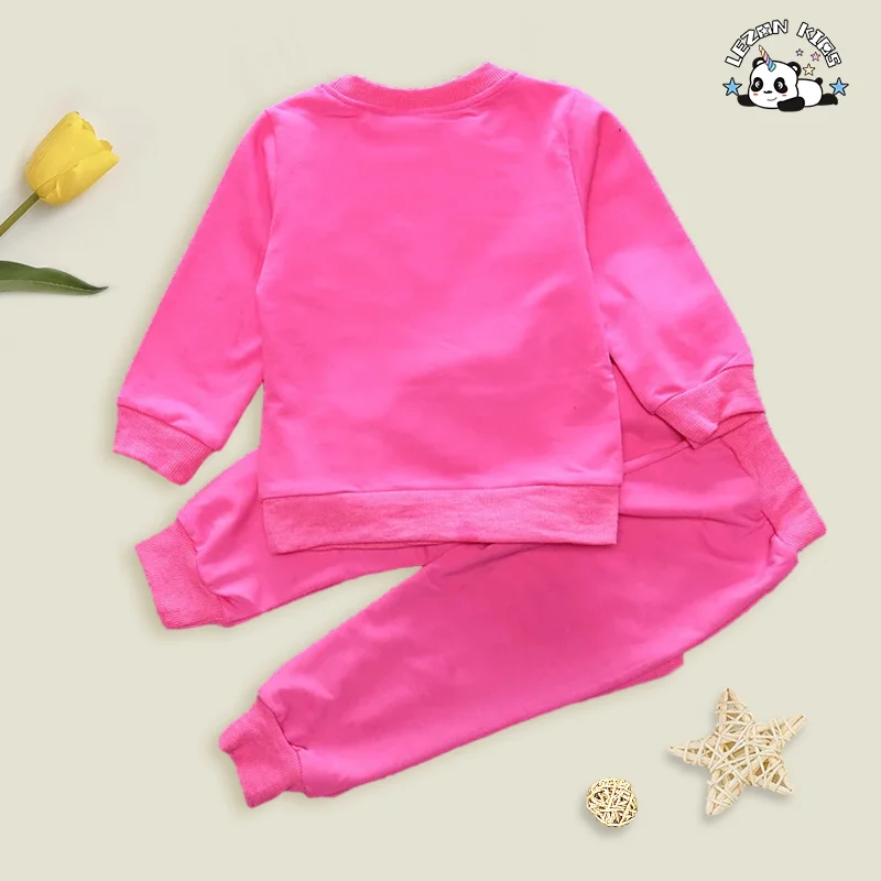 LEZONKIDS - Spring cotton sunflower print 2 pieces of children's baby suit wholesale children's boutique clothes for girls